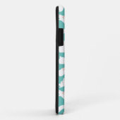 Niedliches Kaninchenmuster auf Aquamarinem Monogra Case-Mate iPhone Hülle (Hinten/Rechts)