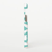 Niedliches Kaninchenmuster auf Aquamarinem Monogra Samsung Galaxy Hülle (Linke Seite)