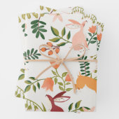 Niedliches Kaninchenmuster Geschenkpapier Set (Beispiel)