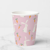 Niedliches Kaninchenmuster Pappbecher (Rückseite)