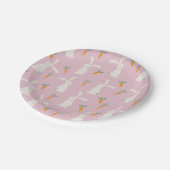 Niedliches Kaninchenmuster Pappteller (Schrägansicht)