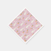 Niedliches Kaninchenmuster Serviette (Ecke)