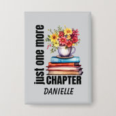 Niedliches Kapitelbuch liebt Wortkunst Button (Vorderseite)