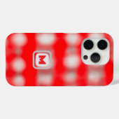 Niedliches kariert-weißes Monogramm Weihnachten Case-Mate iPhone Hülle (Rückseite (Horizontal))