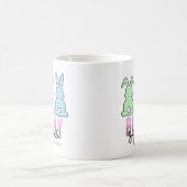 Niedliches Kariertes Bunny Squad Rabbit Personalis Kaffeetasse (Mittel)