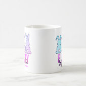Niedliches Kariertes Bunny Squad Rabbit Personalis Kaffeetasse (Mittel)