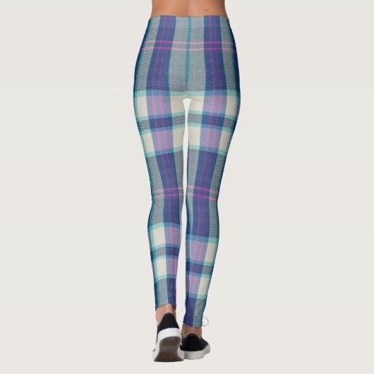 Niedliches Kariertes Muster Leggings (Rückseite)