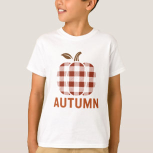 Niedliches Kariertes Pumpkin-T-Shirt - HerbstOutfi T-Shirt