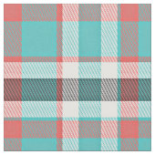Niedliches Kariertes, türkisfarbenes Retro-Muster Stoff (Nahaufnahme)