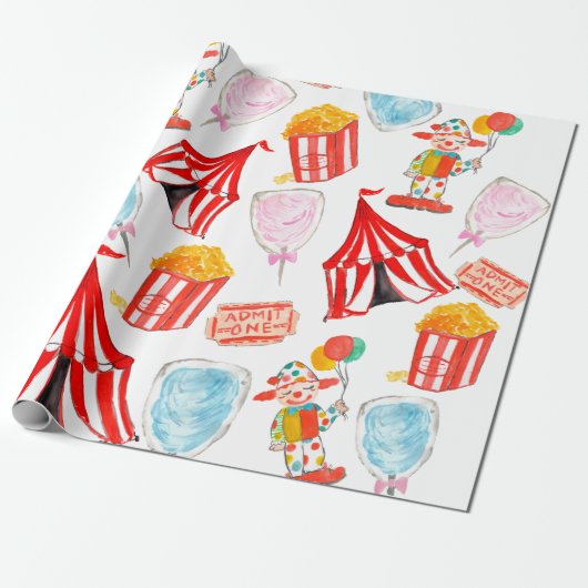 Niedliches Karneval-Kids-Party Geschenkpapier (Ungerollt)