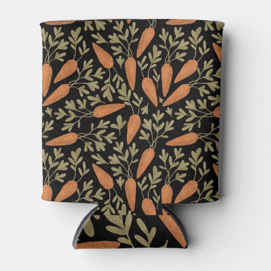 Niedliches Karottenhandgezeichnetes Muster Dosenkühler (Vorderseite)