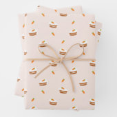Niedliches Karottenkuchenmuster Geschenkpapier Set (Beispiel)