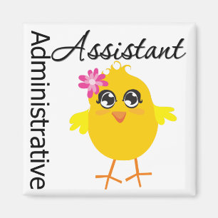 Niedliches Karriere-Küken-Verwaltungsassistent Magnet