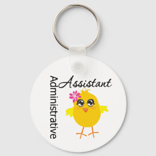 Niedliches Karriere-Küken-Verwaltungsassistent Schlüsselanhänger