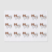 Niedliches Kartoon Dog Muster in Rot und Weißpapil Seidenpapier (Vorderseite)