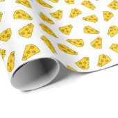 Niedliches Käsemuster Geschenkpapier (Rolleneckpunkt)