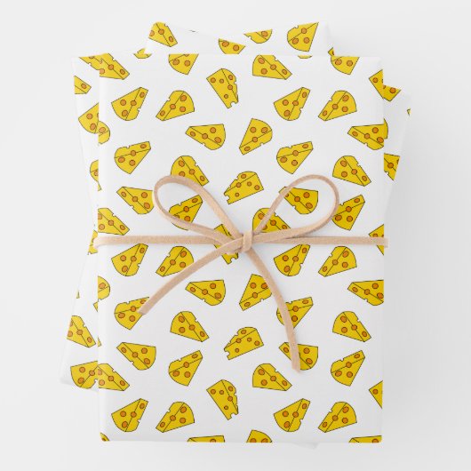Niedliches Käsemuster Geschenkpapier Set (Beispiel)