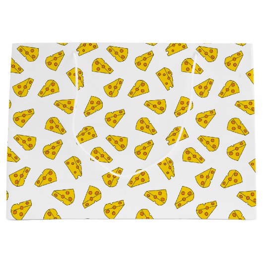 Niedliches Käsemuster Große Geschenktüte (Vorderseite)