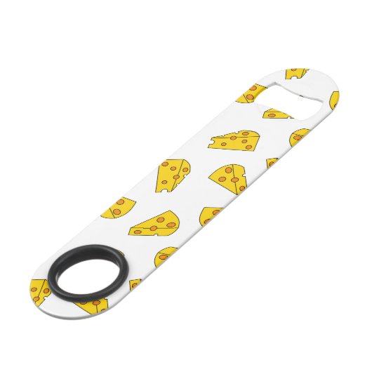 Niedliches Käsemuster Speed Flaschenöffner (Vorderseite Schrägansicht)