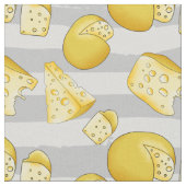 niedliches Käsemuster Stoff (Nahaufnahme)