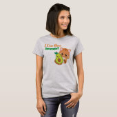 Niedliches Kätzchen-Avocado-Wortspiel-Shirt T-Shirt (Vorne ganz)
