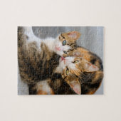 Niedliches Kätzchen der Mutterkatzen-Lieben Puzzle (Horizontal)