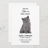 Niedliches Kätzchen Einladung (Vorne/Hinten)