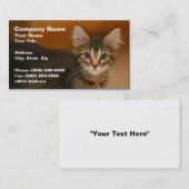 Niedliches Kätzchen gegen einen Brown-Hintergrund Visitenkarte (Vorne/Hinten)