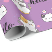 Niedliches Kätzchen Geschenkpapier (Rolleneckpunkt)