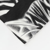 Niedliches Kätzchen gestreift Schwarz-weiß Fleecedecke (Ecke)