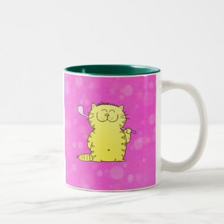 Niedliches Kätzchen-Golf Zweifarbige Tasse