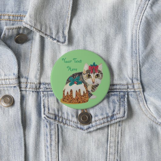 niedliches Kätzchen graue Tischtennis leckende Pfo Button (Beispiel)