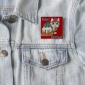 niedliches Kätzchen graue Tischtennis mit Pfotenku Button (Beispiel)