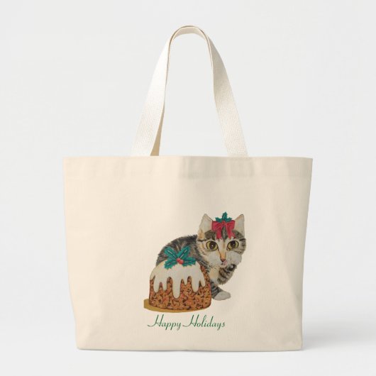 niedliches Kätzchen graue Tischtennis mit Pfotenku Jumbo Stoffbeutel (Vorne)