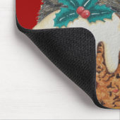 niedliches Kätzchen graue Tischtennis mit Pfotenku Mousepad (Ecke)