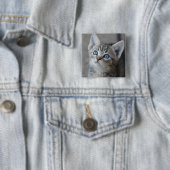 Niedliches Kätzchen im Garten Button (Beispiel)