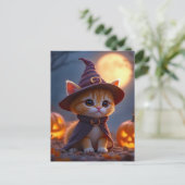 Niedliches Kätzchen in einem Hexenkleider, Hallowe Postkarte (Stehend Vorderseite)