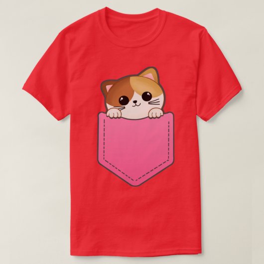 Niedliches Kätzchen in einer Tasche T-Shirt (Design vorne)
