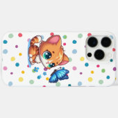 Niedliches Kätzchen/Katze/Schmetterling Case-Mate iPhone Hülle (Rückseite (Horizontal))