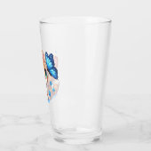 Niedliches Kätzchen/Katze/Schmetterling Glas (Links)