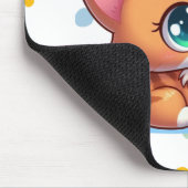 Niedliches Kätzchen/Katze/Schmetterling Mousepad (Ecke)
