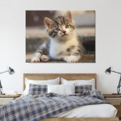 niedliches Kätzchen Leinwanddruck (Insitu (Schlafzimmer))
