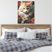 Niedliches Kätzchen Leinwanddruck (Insitu (Schlafzimmer))