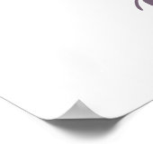 Niedliches Kätzchen mit Aquarellfarben-Blume Poster (Ecke)