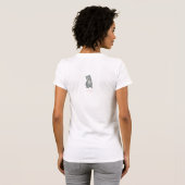 niedliches Kätzchen mit grauschwarz-weißer Pelzkun T-Shirt (Schwarz voll)