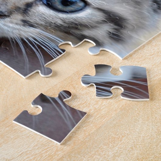 Niedliches Kätzchen mit Weihnachtshut Puzzle (Seite)