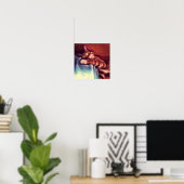 Niedliches Kätzchen schlafend Poster (Heimbüro)