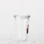 Niedliches Kätzchen Tasse Foto Blume Rot modern (Rechts)