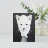 Niedliches Kätzchen Tier zeichnend Kunst Katzen Li Postkarte (Stehend Vorderseite)