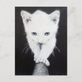 Niedliches Kätzchen Tier zeichnend Kunst Katzen Li Postkarte (Vorderseite)